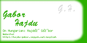 gabor hajdu business card