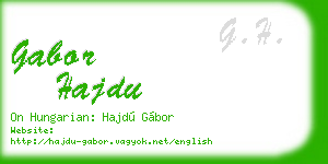 gabor hajdu business card